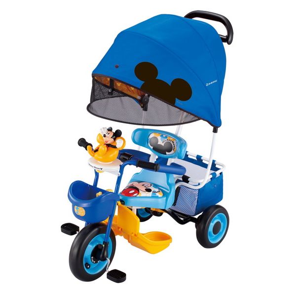 ＜イオンのキッズ通販＞ 自転車のアイベーシック カーゴ ドーム ミッキーマウス ブルー